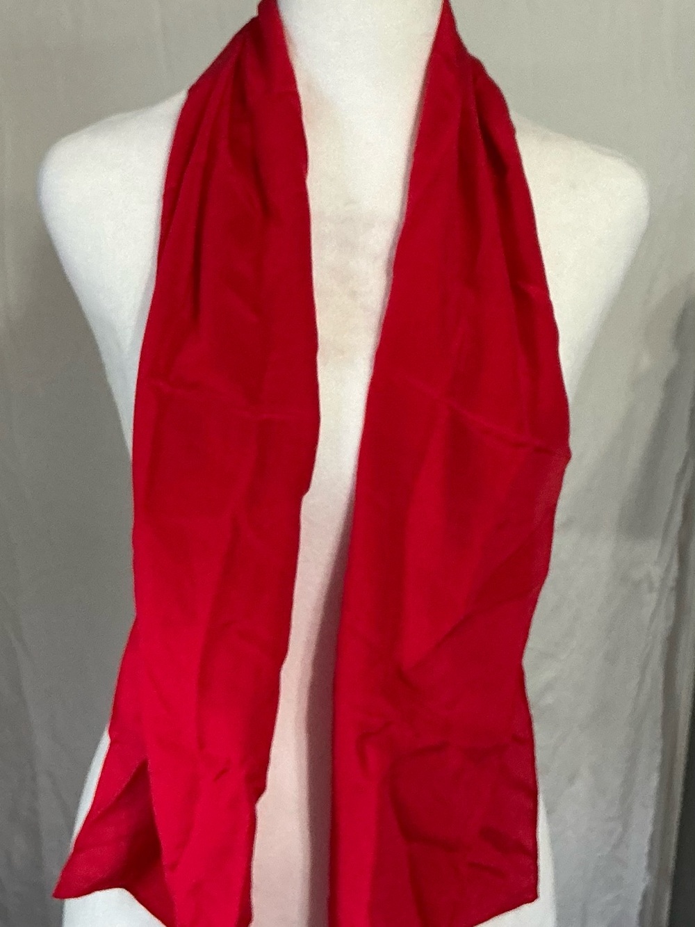 Elegant Red silk Women's Scarf - Versatile Everyday Wrap